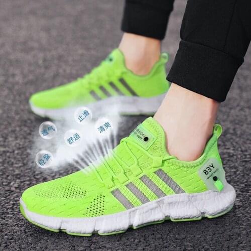 Men Casual Sneakers Lightweight Super Breathable Mesh Lace-up Non-Slip Shoes Male Sports Boots Luxury Brands Design 39-44 New