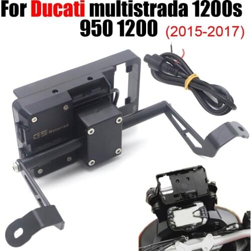 Mobile phone Navigation bracket USB phone charging for DUCATI MULTISTRADA 950 1200 1200S 2015-2017