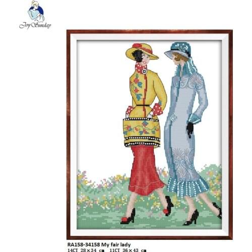 Joy sunday the quiet modest maiden Patterns DIY Handmade DMC 14ct and 11ct Cross stitch kit and Precise Printed nkf Embroidery