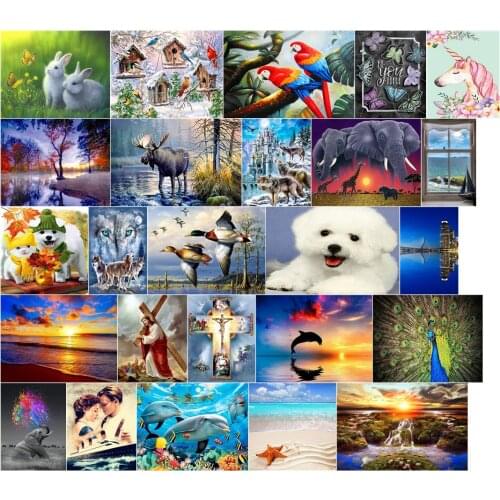 Y05340 Dolphin Ocean cross stitch kit people 18ct 14ct 11ct count canvas stitches embroidery DIY handmade needlework