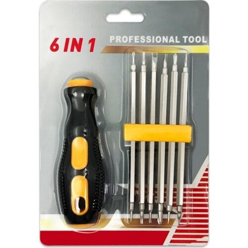 6 In 1 Screwdriver Set Multi-Function Magnetic Screw Driver Maintenance Tools Multi-Function Repair Torx Hex Y PH00 Bit Set