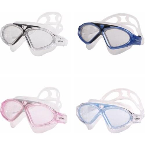 Adult Swimming Goggles Anti-Fog UV Adjustable Transparent Swim Glasses Wide Vision Men Women Waterproof Silicone Eyewear