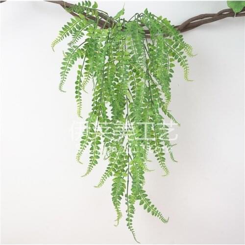 86CM length Plastic Persian Grass Hanging Vine Leaves Artificial green Plants Leaves Garland Home Garden wall decor