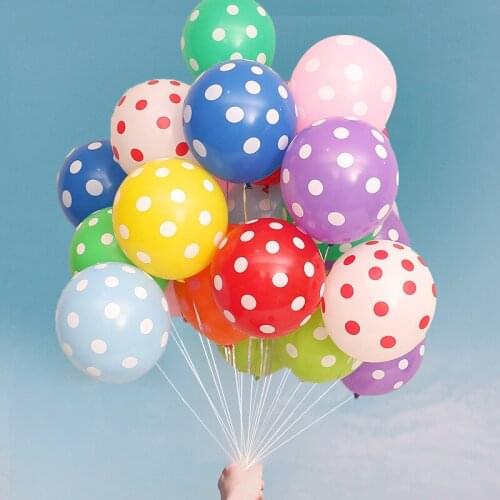 Polka Dot Balloon Cake Supplies Happy Birthday Party Decoration Letter Foil Balloon Globos Balony Banner Baby Shower Balloons