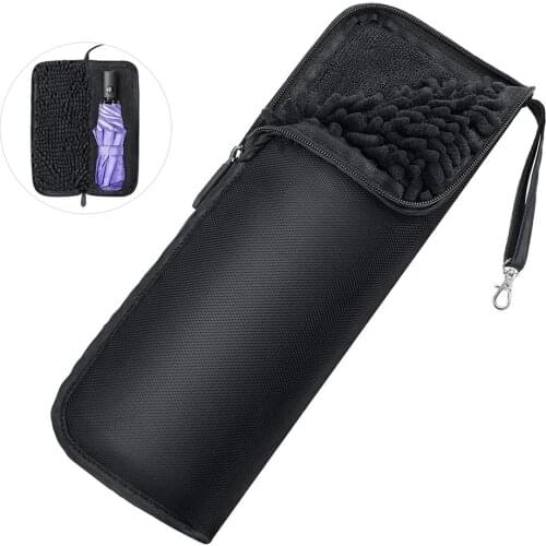 Portable Superfine Fibers Water Absorbent Umbrella Bag Ultrafine Cover Cleaning Cloth Waterproof Case Travel Umbrella Accessorie