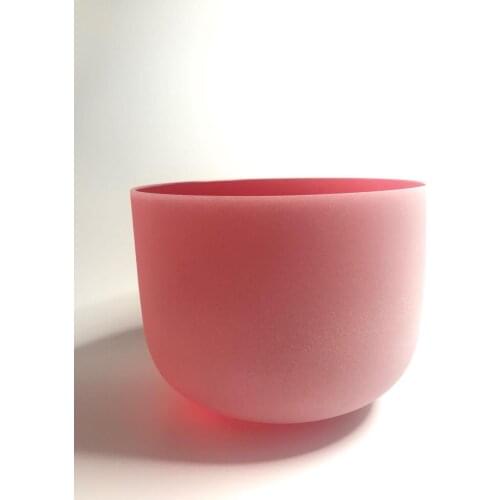 10"Colored Frosted Quartz Crystal Singing Bowl C For Healing Root Chakra