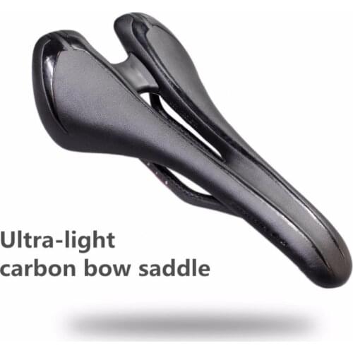 MTB/Road Bicycle Carbon Fiber Saddle Bike Saddle Carbon Fiber Riding Hollow Seat Cushion Ultralight Carbon Bow Fiber Saddle