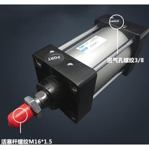 SC32 Series Bore: 32mm Stroke: 25 to 1000mm Single Thread Rod Dual Action Air Cylinder SC32 x 25 to 1000