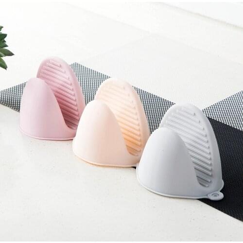 Silicone an-ti hot Gloves Oven Heat Insulated Finger Gloves Cooking Microwave Non-slip Gripper Pot Holder Kitchen Baking Tool