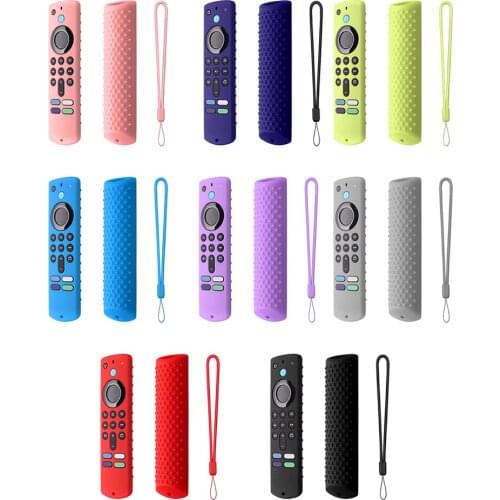 Silicone Remote Control Protective Case with Lanyard Dot Protector Cover Shockproof Anti-Slip Replacement Accessories