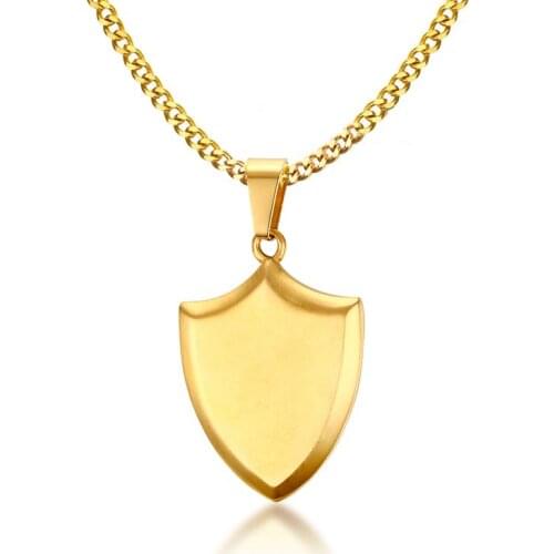Triangle Shield Pendant 42MM Stainless Steel Shield Pendant N00639