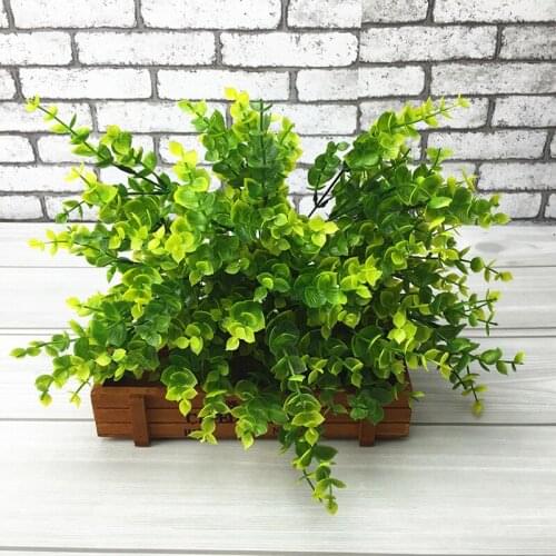 1 Bouquet 30cm Green Leaves European Artificial Flowers Vivid Fake Leaf Wedding Home Party Decoration