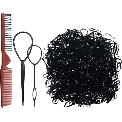 1 set Foldable Hair comb disposable elastics hair braided hair accessories whole set