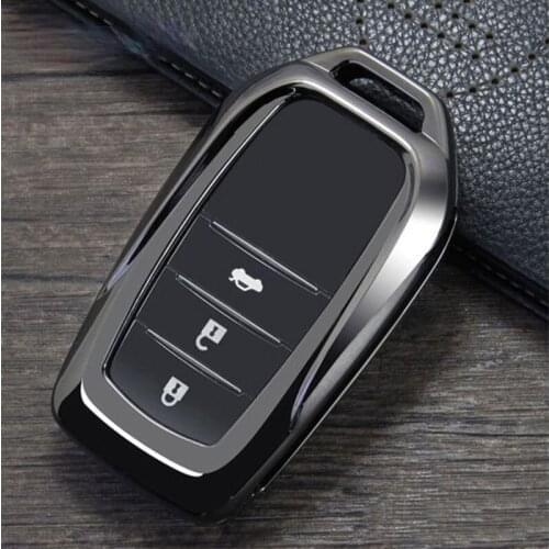 1PC Zinc alloy Car Key Cover Case Shell for Toyota Camry RAV4 Highlander Land Cruiser Prado Accessories 2016 2017 2018 2019 2020