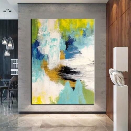 100% Hand Painted Oil Paintings Nordic Art Minimalis Abstract color Wall Modern Home Living Room Home Decor Large Size No Frame