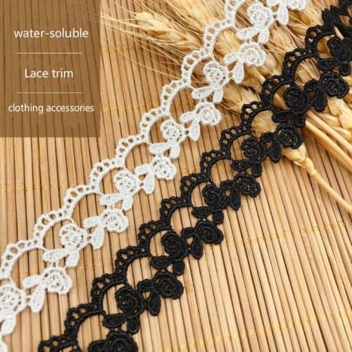 15Yard/Lot Water-soluble lace trim clothing dress accessories lace fabric computer embroidery home decoration 2.5CM wholesale