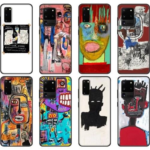 Black tpu Case For Samsung galaxy S20 /S20 PLUS/S20 ultra/S20+ /S20FE back cover Jean Michel Basquiat Art Graffiti