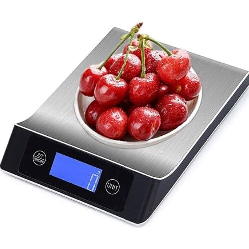 Kitchen Scale Digital Scale, Electronic Scale, 5Kg / 11Lb with Large LCD Display, Stainless Steel Food Scale