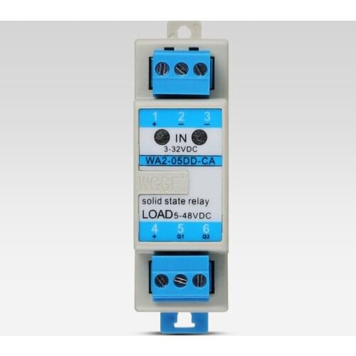 Din Guide SSR 2Loop 5ACompact Solid State Relay with Heat Sink