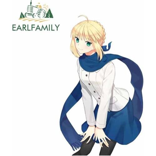 EARLFAMILY 13cm x 7.8cm for Fate Saber Creative Car Sticker Vinyl Material Body for Car Waterproof 3D Scratch-proof Window Decal