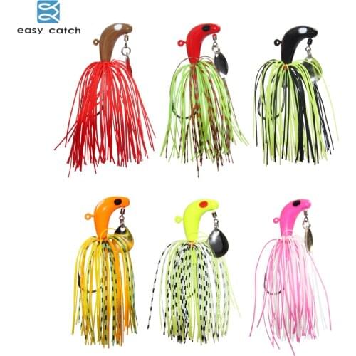 EASY CATCH 6pcs/lot Fishing Lures Buzzbait Spinnerbait lead head Jigs Lure for Bass Pike Fishing