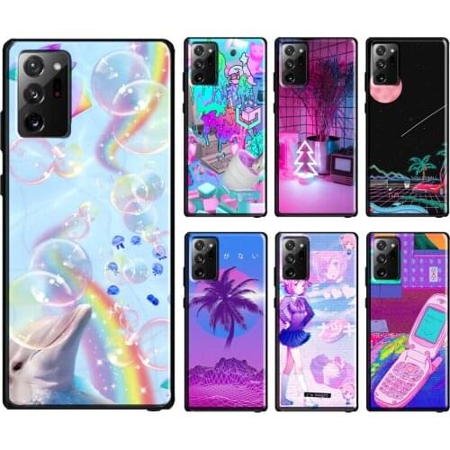 Vaporwave Aesthetic Trippy Case For Samsung Galaxy S21 Ultra S20 FE S10e S8 S9 S10 Note 20 Note 10 Plus Back Cover