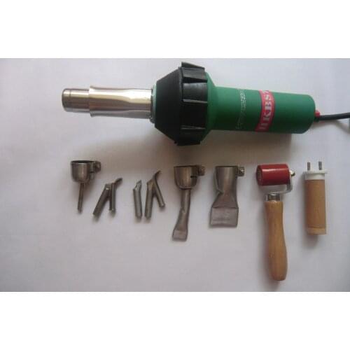 Hot Sale High Quality 1600W Handheld Plastic Welders Hot Air Gun Vinyl Welding Heat Gun+6 Nozzles+pressure roller+heat element