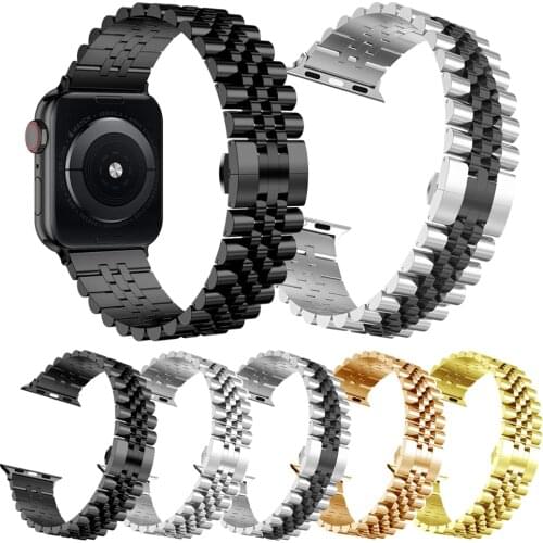 For Apple watch band Metal Stainless Steel Strap for iWatch 6 Apple watch 44mm 40mm 42mm 38mm Bracelet Watchbands