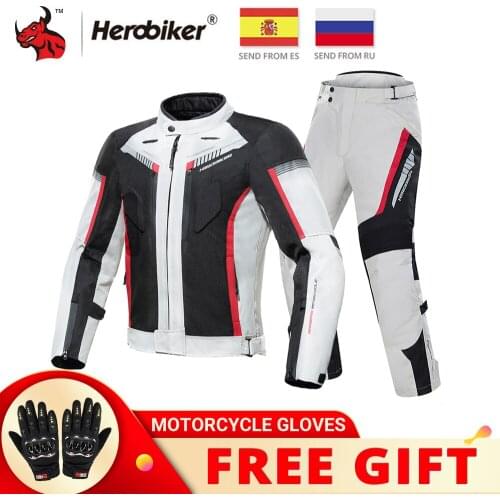 HEROBIKER Motorcycle Jacket Waterproof Winter Cold-proof Motocross Jacket Motorbike Windproof Riding Clothing Protective Gear