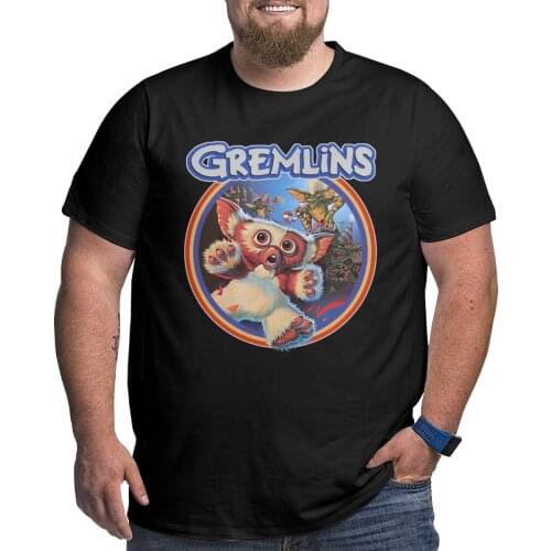 Men T-Shirt Gremlin 84 Big Tall Tee Shirt Gizmo 80s Movie Mogwai Monster T Shirt Clothing Plus Size Big Size Large 4XL 5XL 6XL