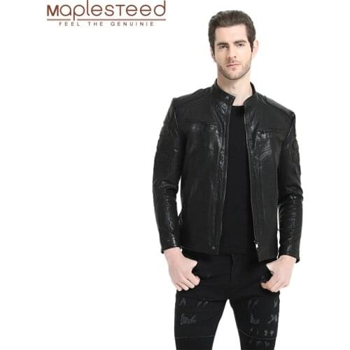 Men Leather Jacket Slim Fit 100% Tanned Sheepskin Genuine Leather Jackets Soft Thin Boy Leather Jacket Spring Autumn M302
