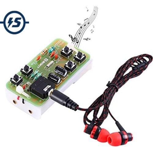 DIY Kit FM Stereo Radio Module w/ Headset Adjustable 76-108MHz YFM-2 Wireless Receiver DC 3V for Soldering Practice Electronics