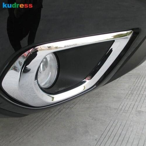 For Subaru Forester 2013 2014 2015 Chrome ABS Front Fog Light Lamp Cover Trim Shade Protection Styling Accessories