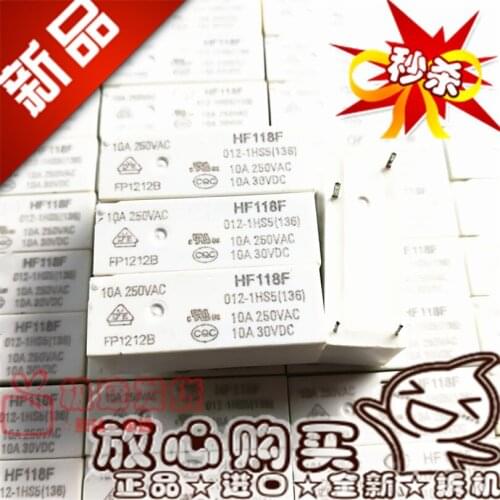 New Off-the-Shelf HF118F 005 012 024-1HS5T Normally Open-Type Relay 4 Feet JQX-118F