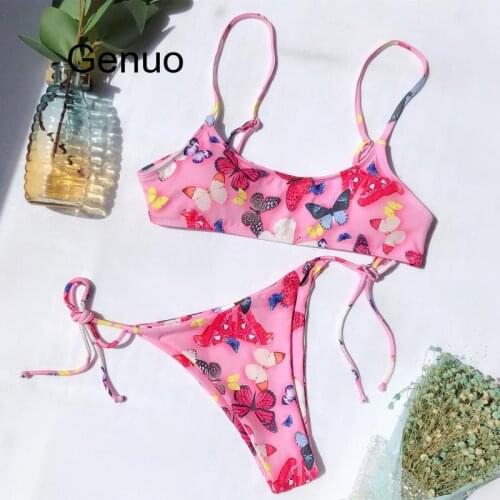 Sexy 3D Print Bikini Swimwear Women Bandage Bandeau Swimsuit Women Push Up New Swim Bathing Suit Backless Biquini Set