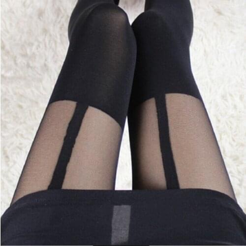 Sexy Womens Tights Over The Knee Stripe Patchwork Stockings Pantyhose Summer Thin Nylon Transparent Nightclub Sexy Black Tights