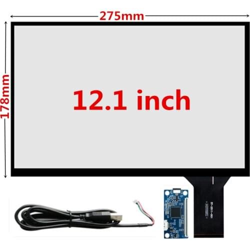 12.1 inch 275mm*178mm Raspberry Pi tablet PC industry Capacitive Touch Digitizer Touch screen panel Glass USB Driver board