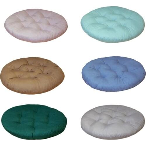 Q9QF Round Seat Cushion Decorative Solid Color Thick Chair Pad Tatami Floor Pillow