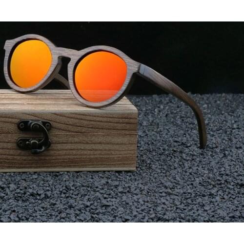 Natural Bamboo Brown Wood Sun Glasses UV 400 Wrap Women Men Driving 2021 Car Sunglasses Polarized Fashionable