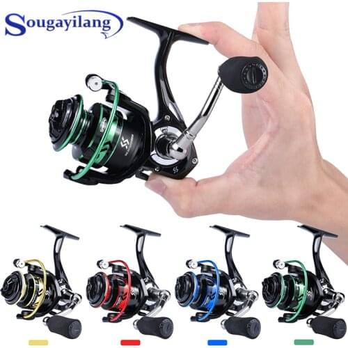 Sougayilang Full Metal Mini Winter Ice Fishing Reel Small Spinning Reels Raft Fishing Reel for Fish Accessories Saltwater Gear