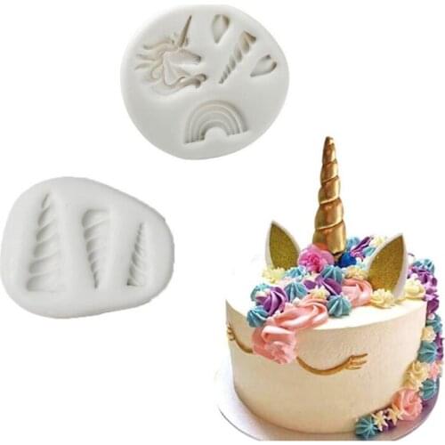 Sugarcraft Mini Unicornio silicone cake fondant mold cake decorating tools soap mold