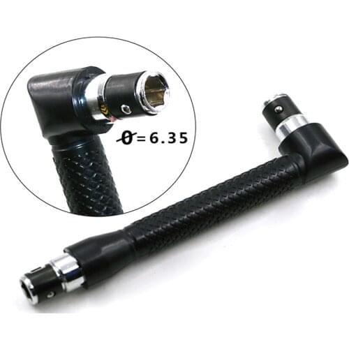 Universal 1/4" Torque Wrench Spanner Hexagonal Key Wrench Double End Allen Key Socket Adapter Hook Screwdriver Extension