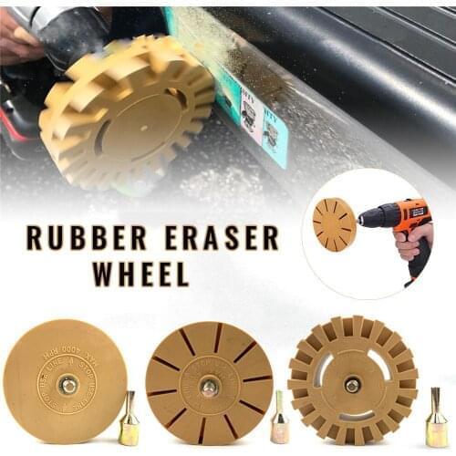 2021 Universal Rubber Eraser Wheel Adapter For Remove Car Glue Adhesive Sticker Pinstripe Decal Graphic Auto Repair Paint Tool