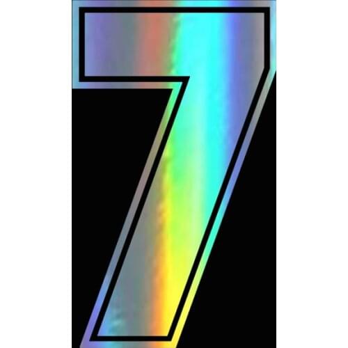 WaveHands Vinyl Funny Car Sticker number 7 3D JDM Sticker on Auto Motorcycle Car Accessories Sticker