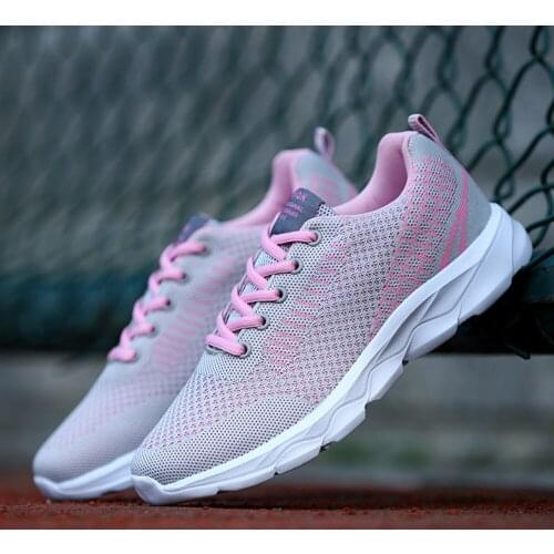 Running Shoes Women Big Size Athletic Trainers Women Outdoor Girls Stylish Pink Shoes Sport Lightweight Run Sneakers