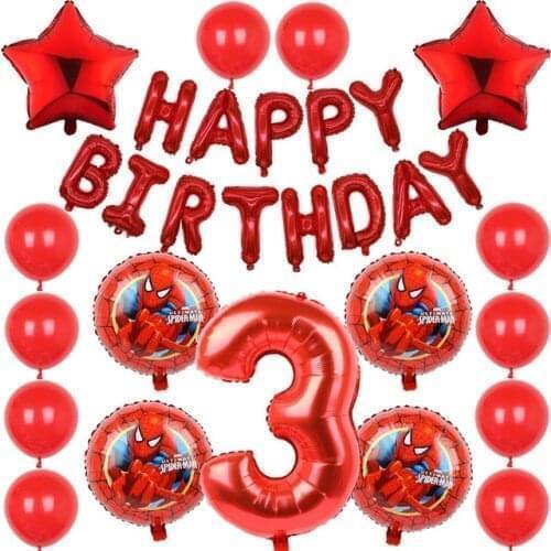 1set MARVEL Super Hero Balloon SpiderMan Party Inflatable Helium Balloon Baby Shower Birthday Party Decoration Boys Ballon Toys