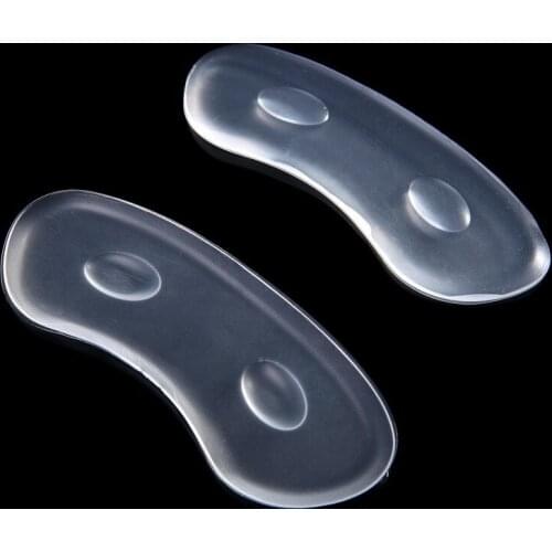 1Pair Silicone Heel Back Invisible Gel Stickers Transparent Slip Resistant Shoes Sticker High Heel Pads Massage Insole Foot Care