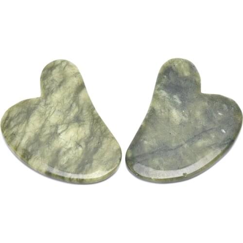 1PCS Natural Jade Roller Thin Face Massager Lifting Tools Slim Facial Gua Sha Green Stone Anti-aging Wrinkle Skin Beauty Care