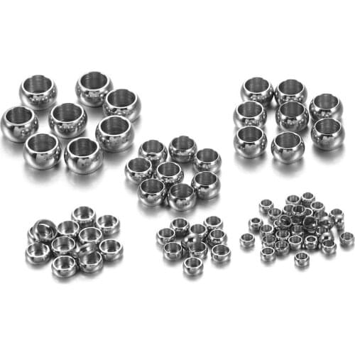 120PCS/Lot 1.5/2/2.5/3/3.5/4mm Stainless Steel Round Bead Loose Spacer Beads for DIY Jewelry Making Findings Accessories