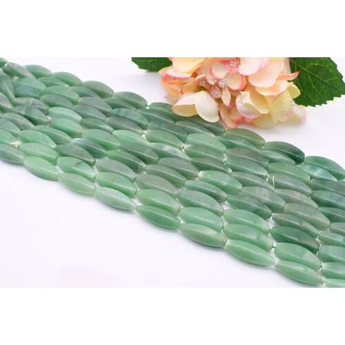 30x10mm aceted Aventurine Irregular Oval stone Beads For DIY necklace bracelet jewelry make 15 "free delivery